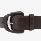 Cavalinho Classic Brown Smooth Leather Belt for Women with Silver Buckle SKU 58010906.02 #color_brown