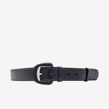 Cavalinho Classic Blue Smooth Leather Belt for Women with Silver Buckle SKU 58010906.03 #color_navy