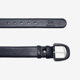 Cavalinho Classic Blue Smooth Leather Belt for Women with Silver Buckle SKU 58010906.03 #color_navy