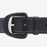 Cavalinho Classic Blue Smooth Leather Belt for Women with Silver Buckle SKU 58010906.03 #color_navy