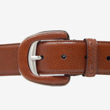 Cavalinho Classic Brown Smooth Leather Belt for Women with Silver Buckle SKU 58010906.13 #color_saddlebrown