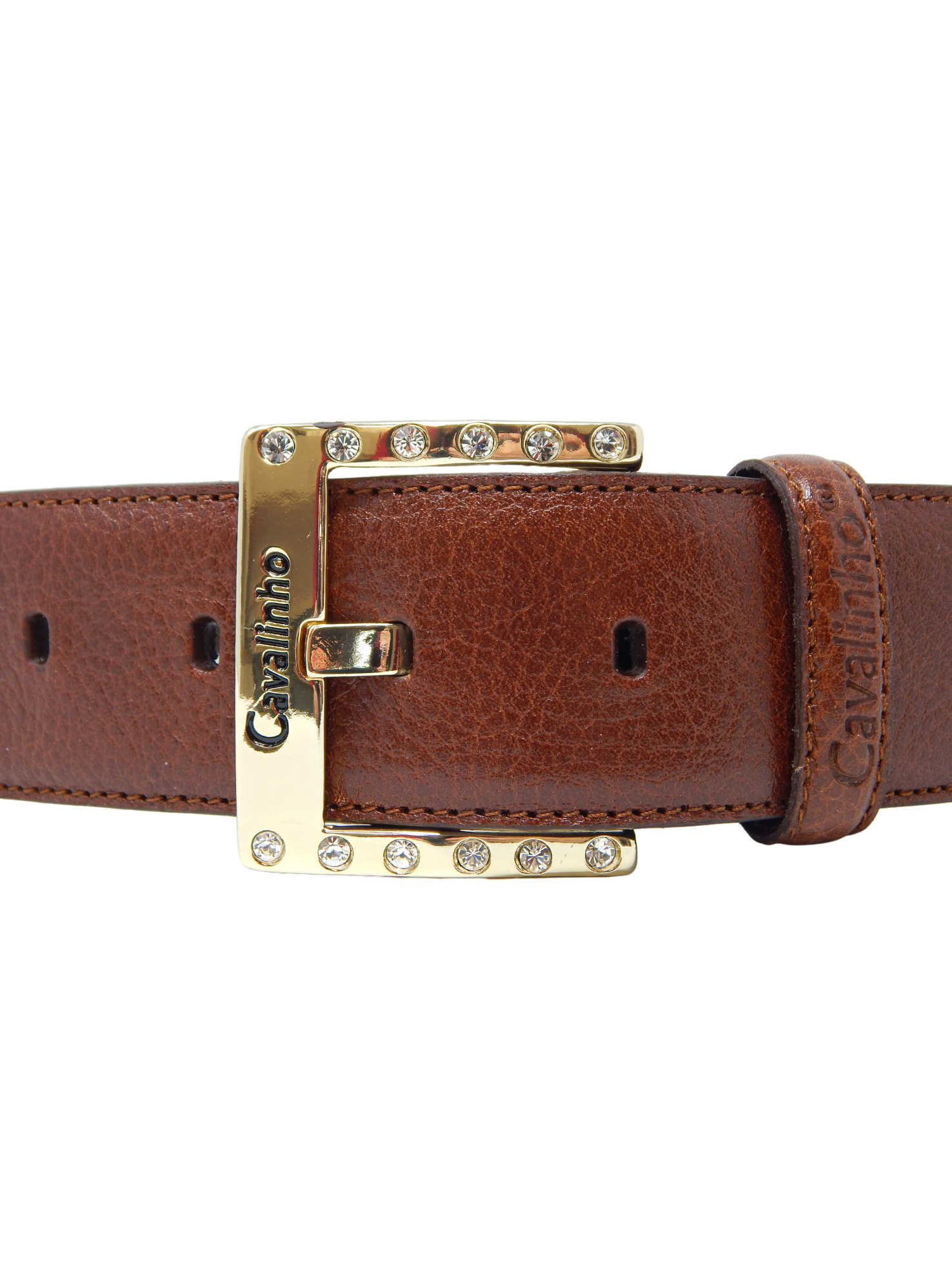 Cavalinho Classic Leather Belt for Women SKU 58010908.13 #color_saddlebrown