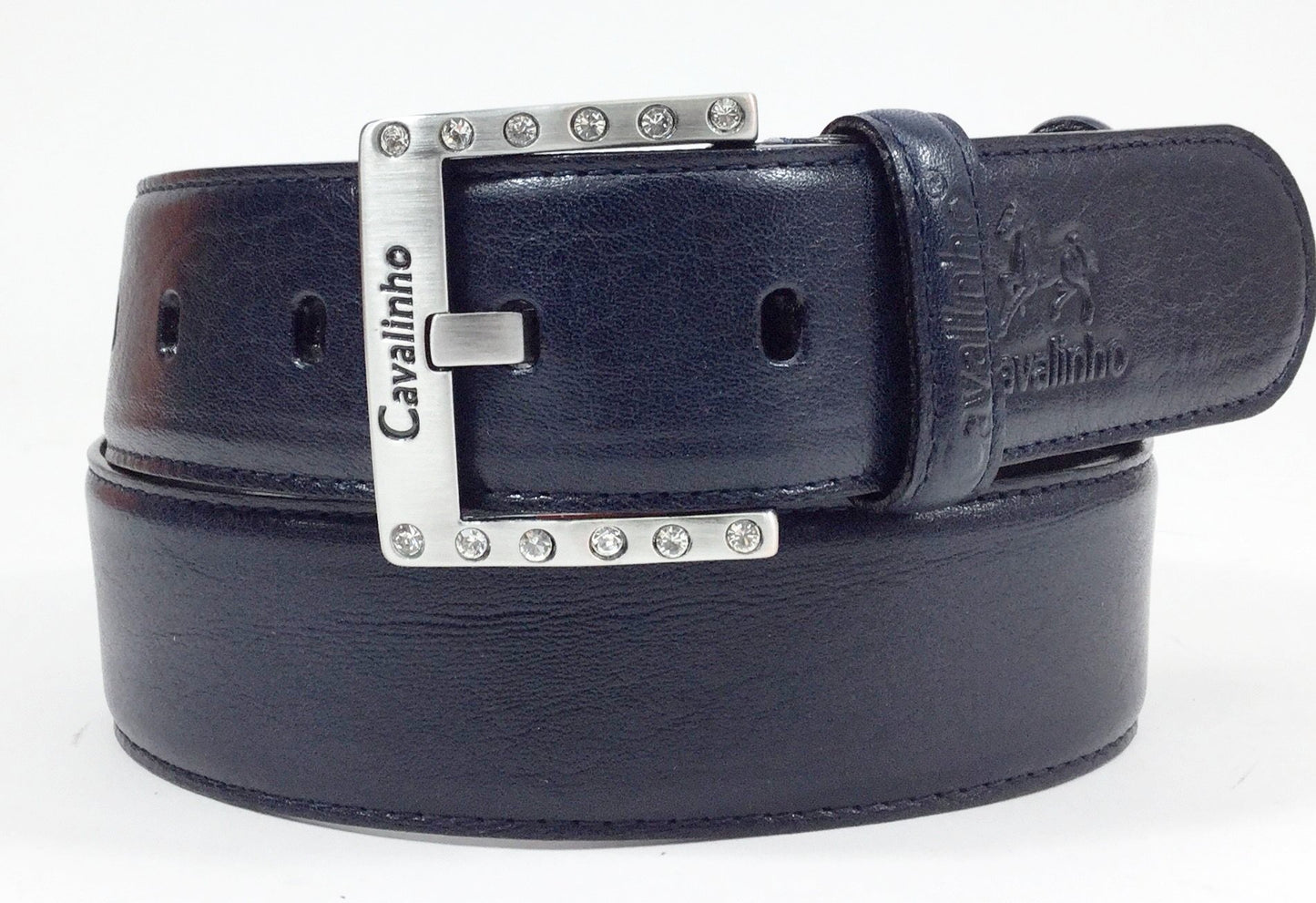 #color_ Black Gold | Cavalinho Classic Leather Belt - Black Gold - 58010908Navy2