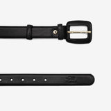 Cavalinho Classic Smooth Black Designer Leather Belt for Women SKU 58010914.01 #color_black