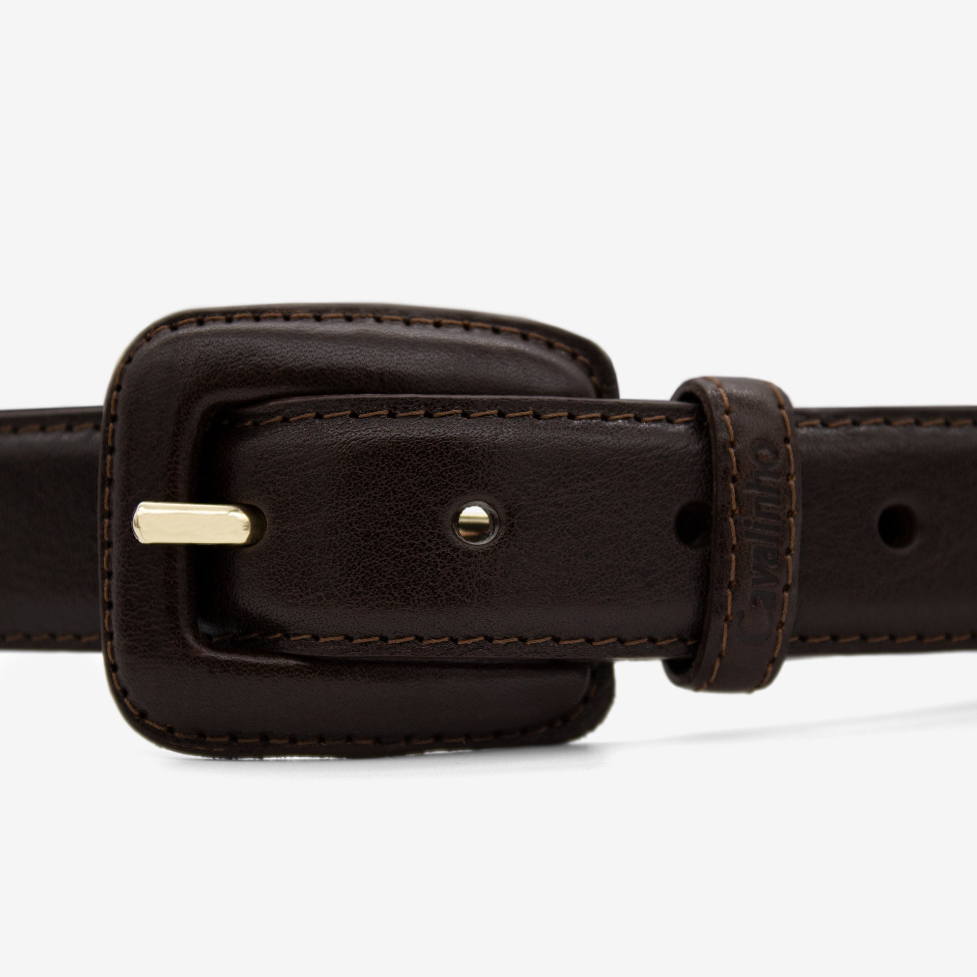 Cavalinho Classic Smooth Brown Designer Leather Belt for Women SKU 58010914.02 #color_brown