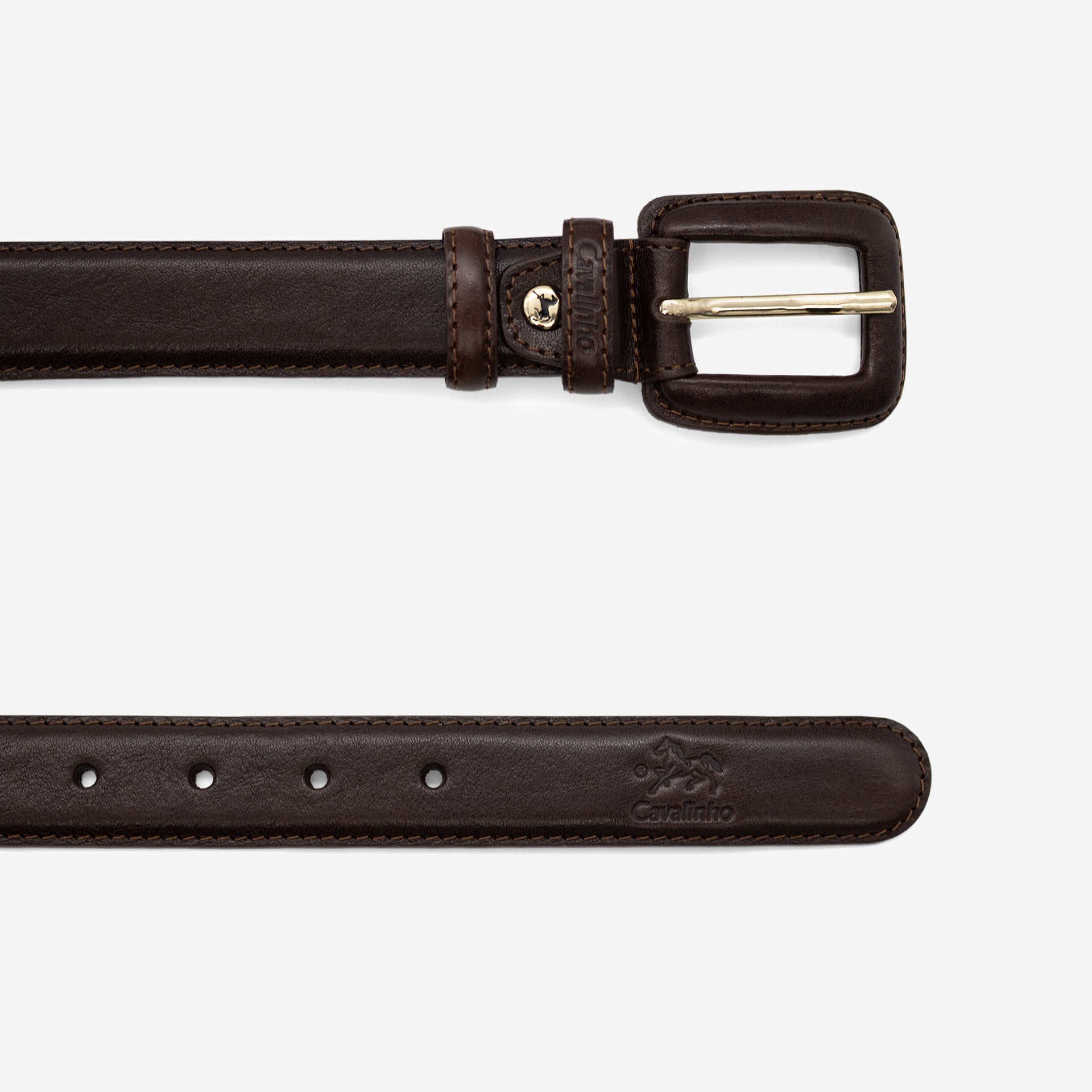 Cavalinho Classic Smooth Brown Designer Leather Belt for Women SKU 58010914.02 #color_brown
