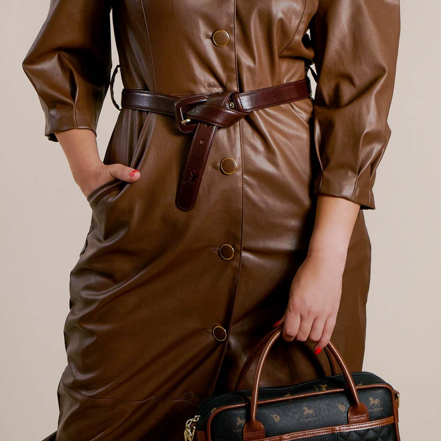 Cavalinho Classic Smooth Brown Designer Leather Belt for Women SKU 58010914.02 #color_brown
