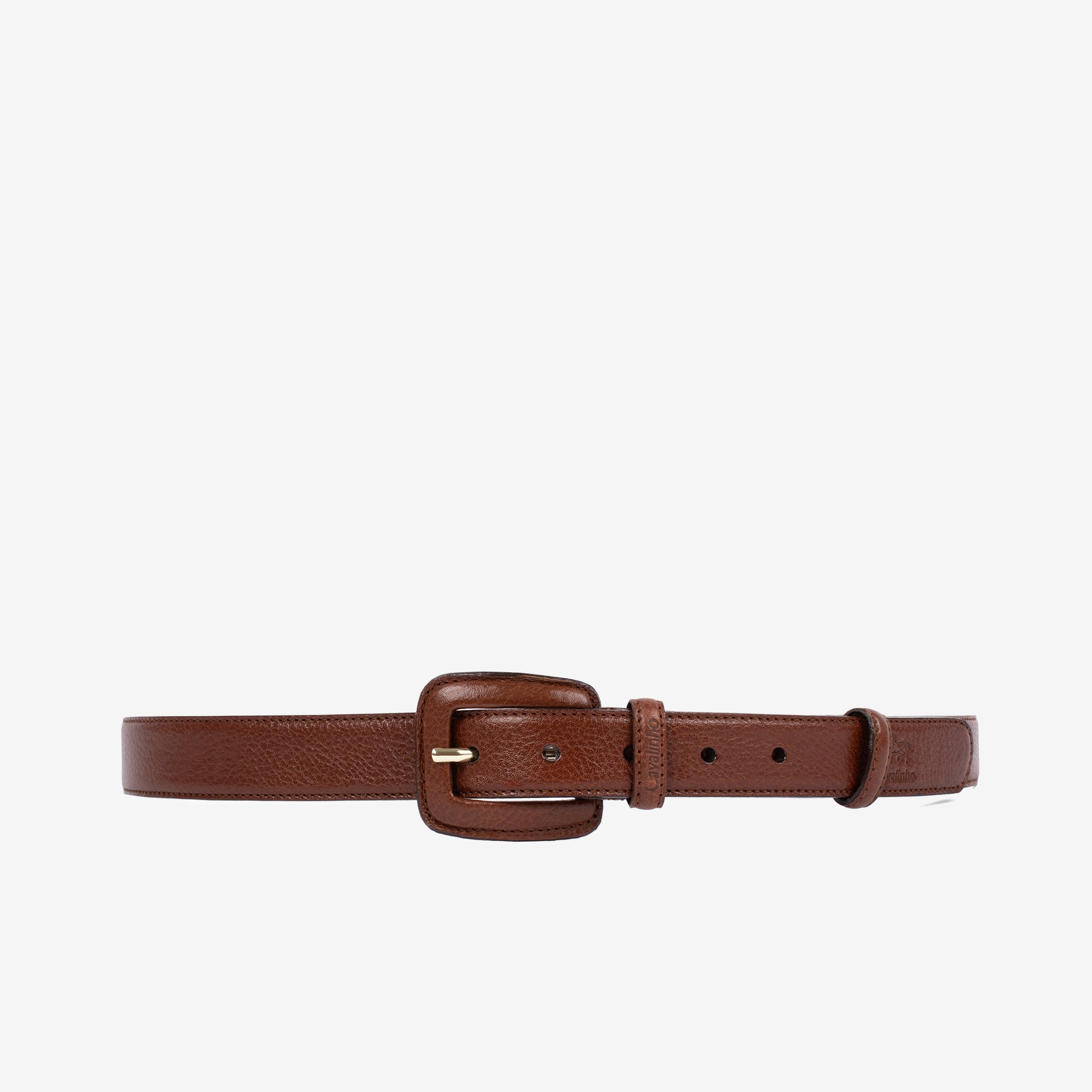 Cavalinho Classic Smooth Brown Designer Leather Belt for Women SKU 58010914.13 #color_saddlebrown