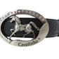 Cavalinho Formal Leather Belt - Black Silver - 58010915blacksilver