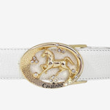 Cavalinho Cavalo Lusitano White Leather Belt for Women SKU 58010917.06 #color_white