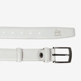 Cavalinho Classic Smooth White Leather Belt for Men SKU 58020505.06 #color_white
