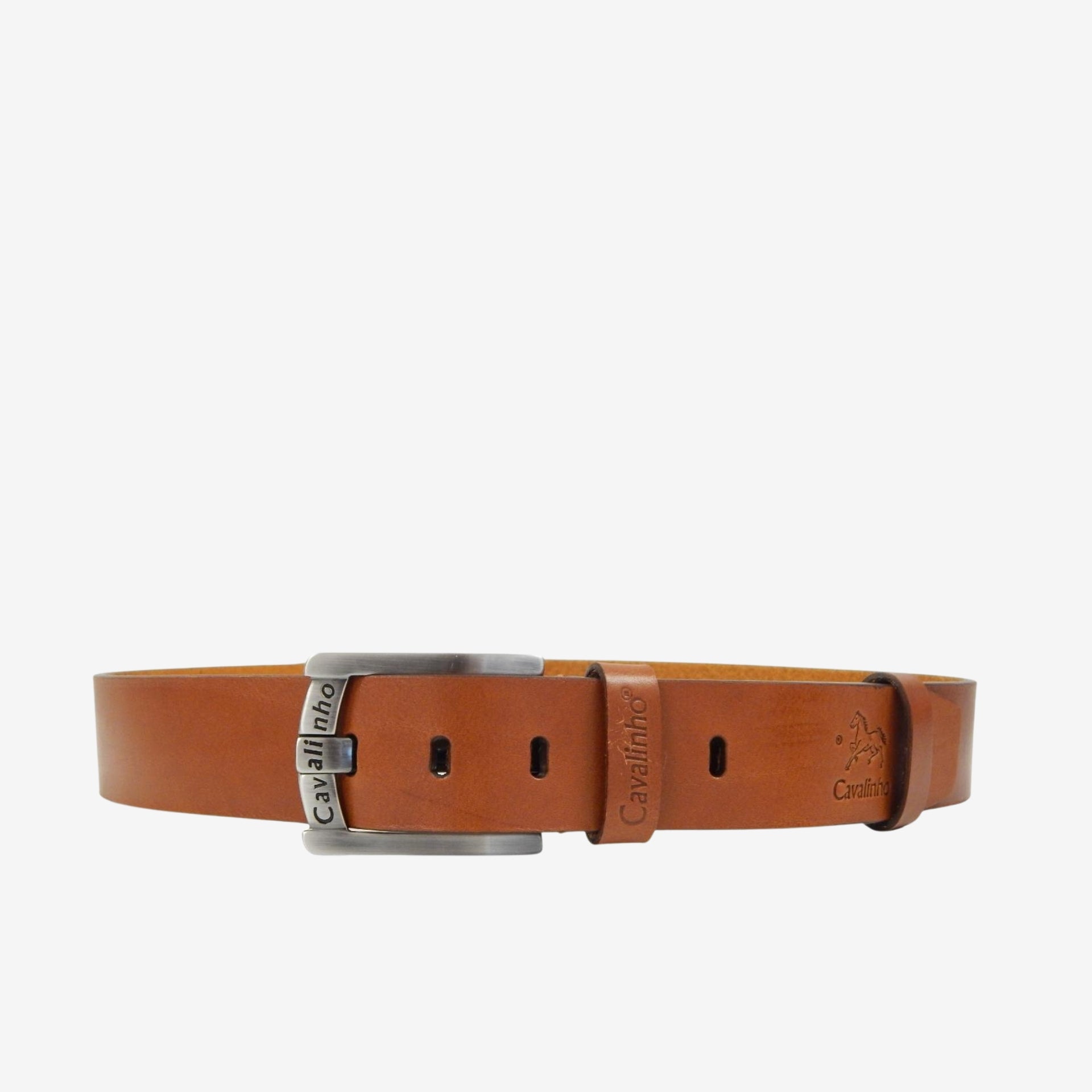 Cavalinho Designer Brown Leather Belt for Men SKU 58020507.13 #color_saddlebrown