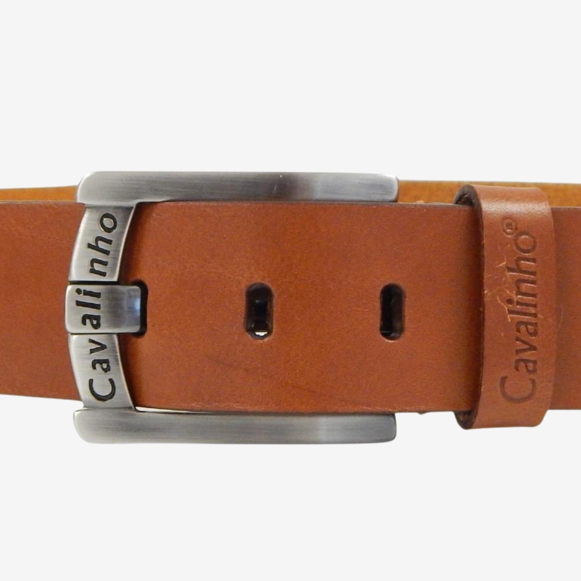 Cavalinho Designer Brown Leather Belt for Men SKU 58020507.13 #color_saddlebrown