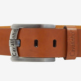 Cavalinho Designer Brown Leather Belt for Men SKU 58020507.13 #color_saddlebrown