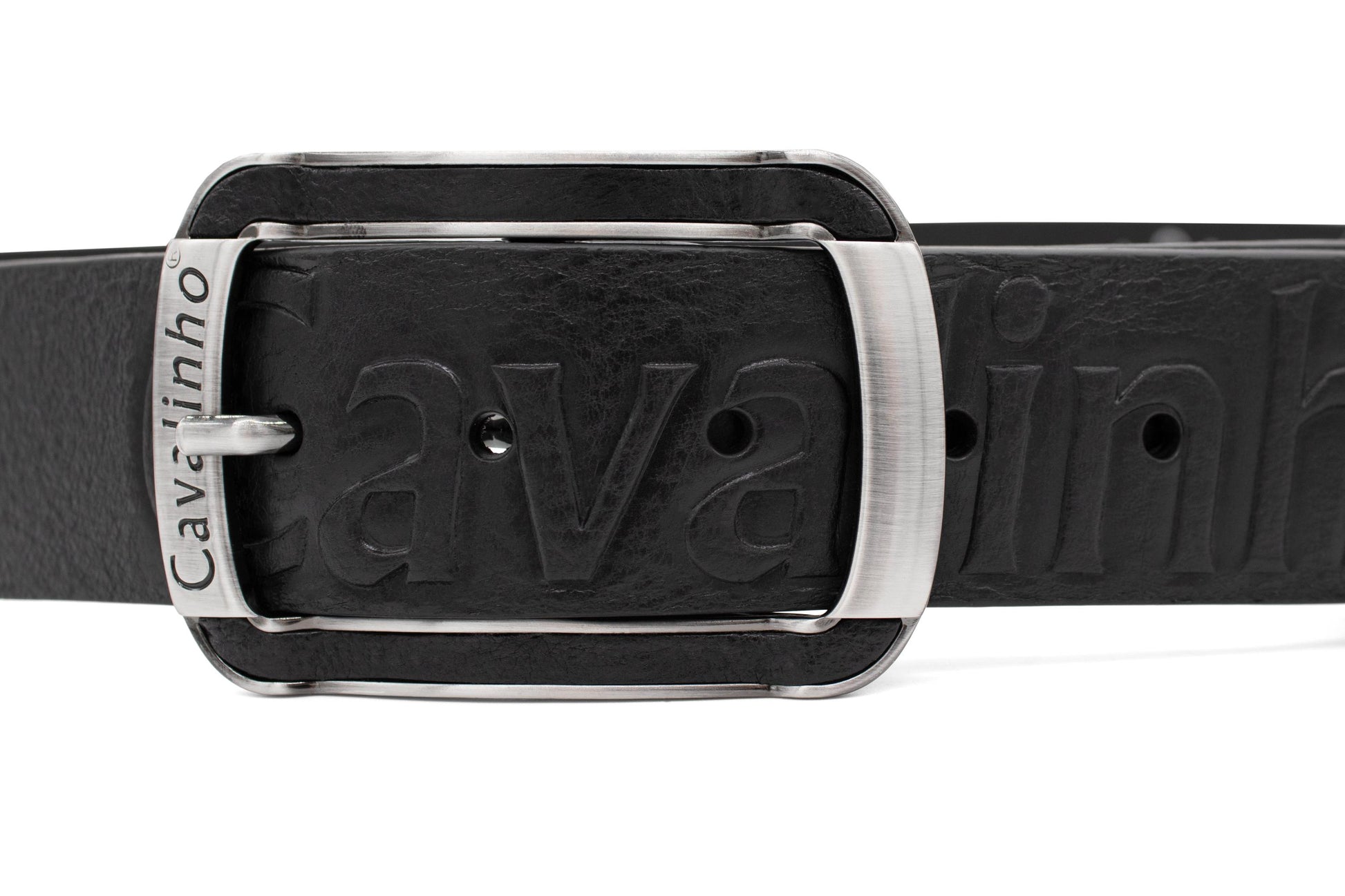 Cavalinho Men's Leather Belt - Black Silver - 58020510.01_3