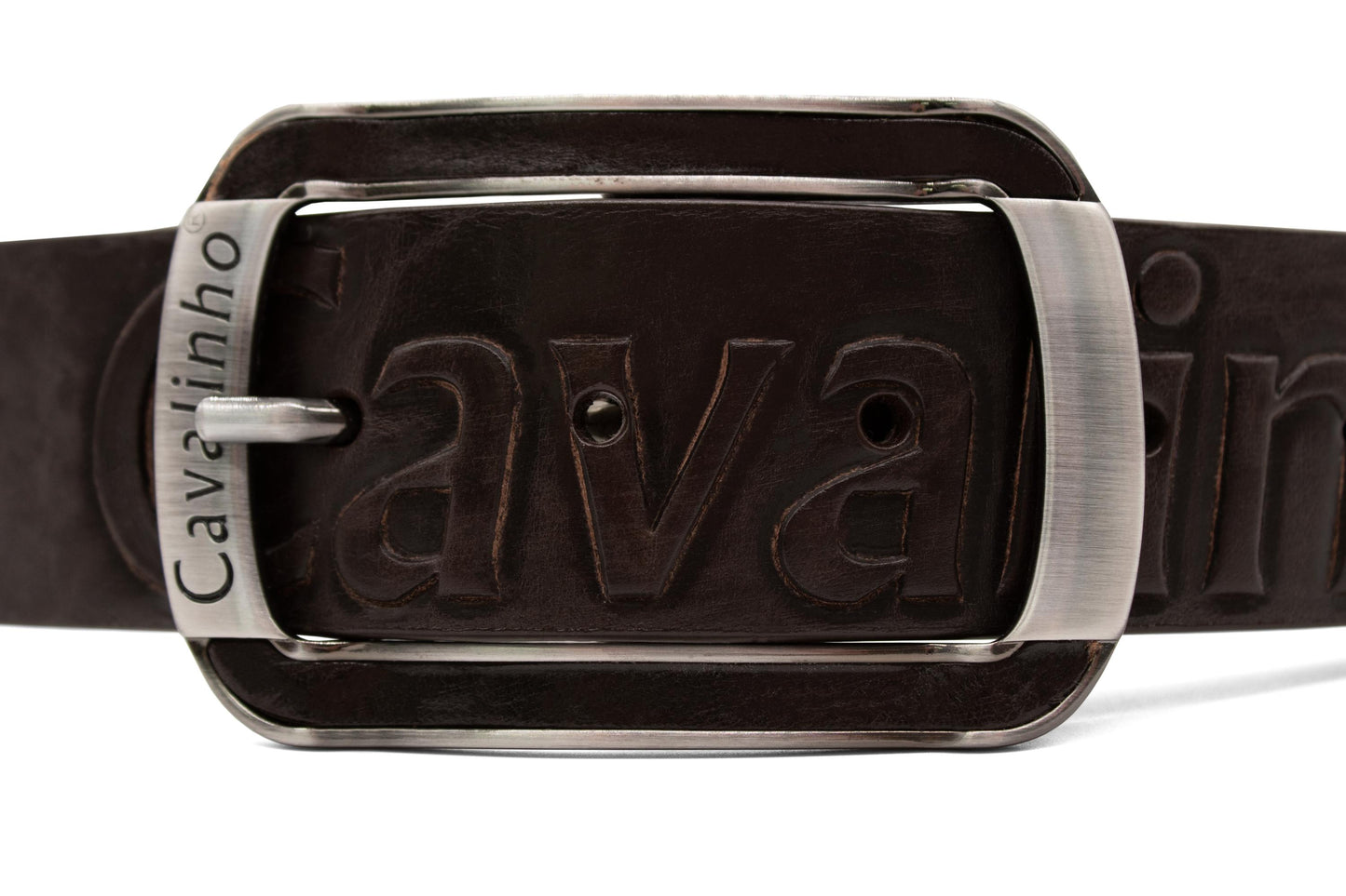 Cavalinho Men's Leather Belt - Brown Silver - 58020510.02_3