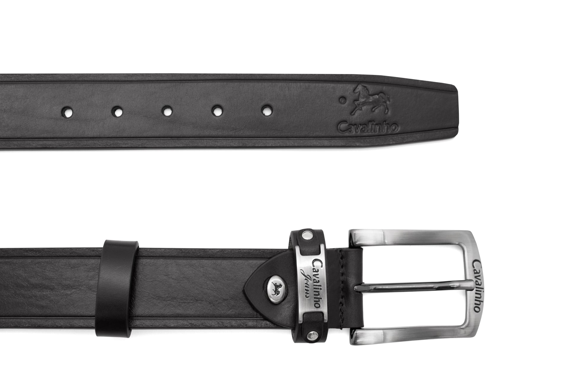 #color_ Black Silver | Cavalinho Classic Leather Belt - Black Silver - 58020512.01_3