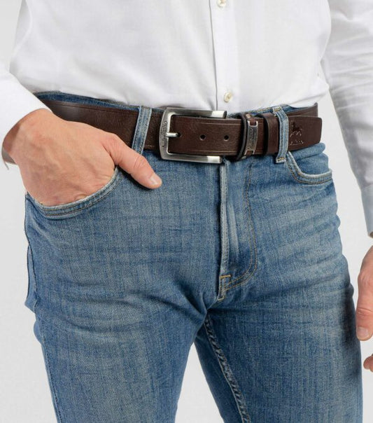 Cavalinho Classic Leather Belt - Brown Silver - 58020512.02LifeStyle_1