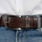 #color_ Brown Silver | Cavalinho Classic Leather Belt - Brown Silver - 58020512.02LifeStyle_2