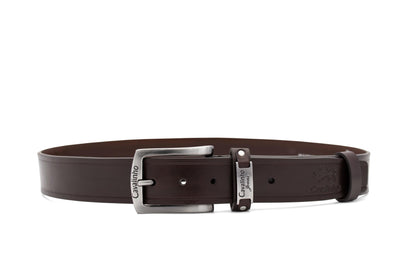 #color_ Brown Silver | Cavalinho Classic Leather Belt - Brown Silver - 58020512.02_1