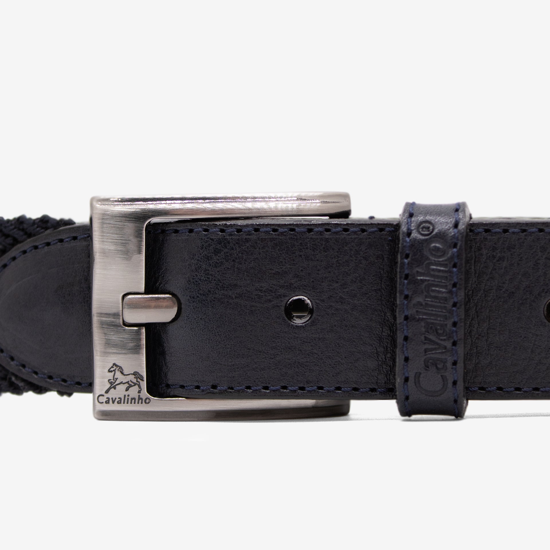 Cavalinho Men’s Cheval Sporty Fabric and Leather Belt for Men SKU 58020528.03 #color_navy