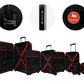 #color_ Black | Cavalinho Canada & USA 4 Piece Set of Colorful Hardside Luggage (15", 19", 24", 28") - Black - 68020004.01.S4_4