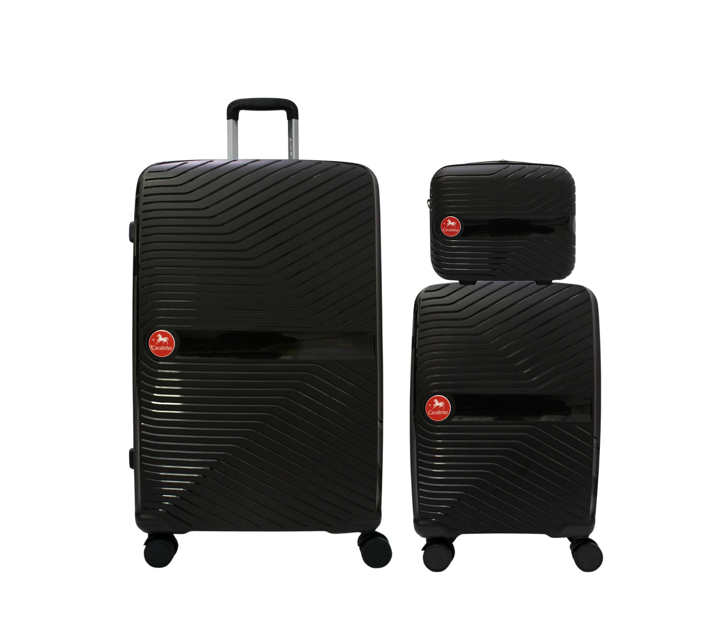 Cavalinho Canada & USA Colorful 3 Piece Luggage Set (15", 19" & 28") - Black Black Black - 68020004.010101.S151928._1