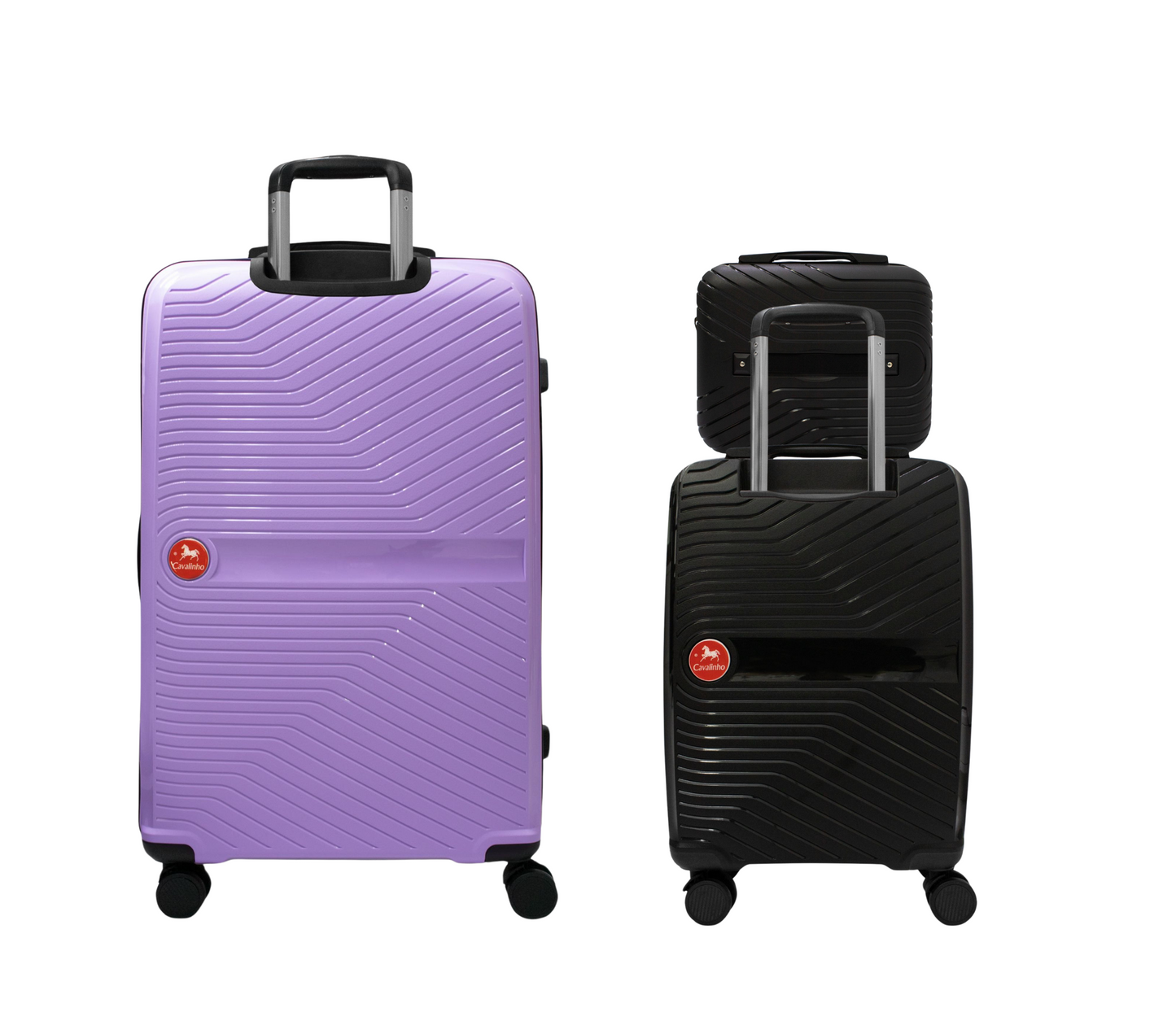 Cavalinho Canada & USA Colorful 3 Piece Luggage Set (15", 19" & 28") - Black Black Lilac - 68020004.010139.S151928._3