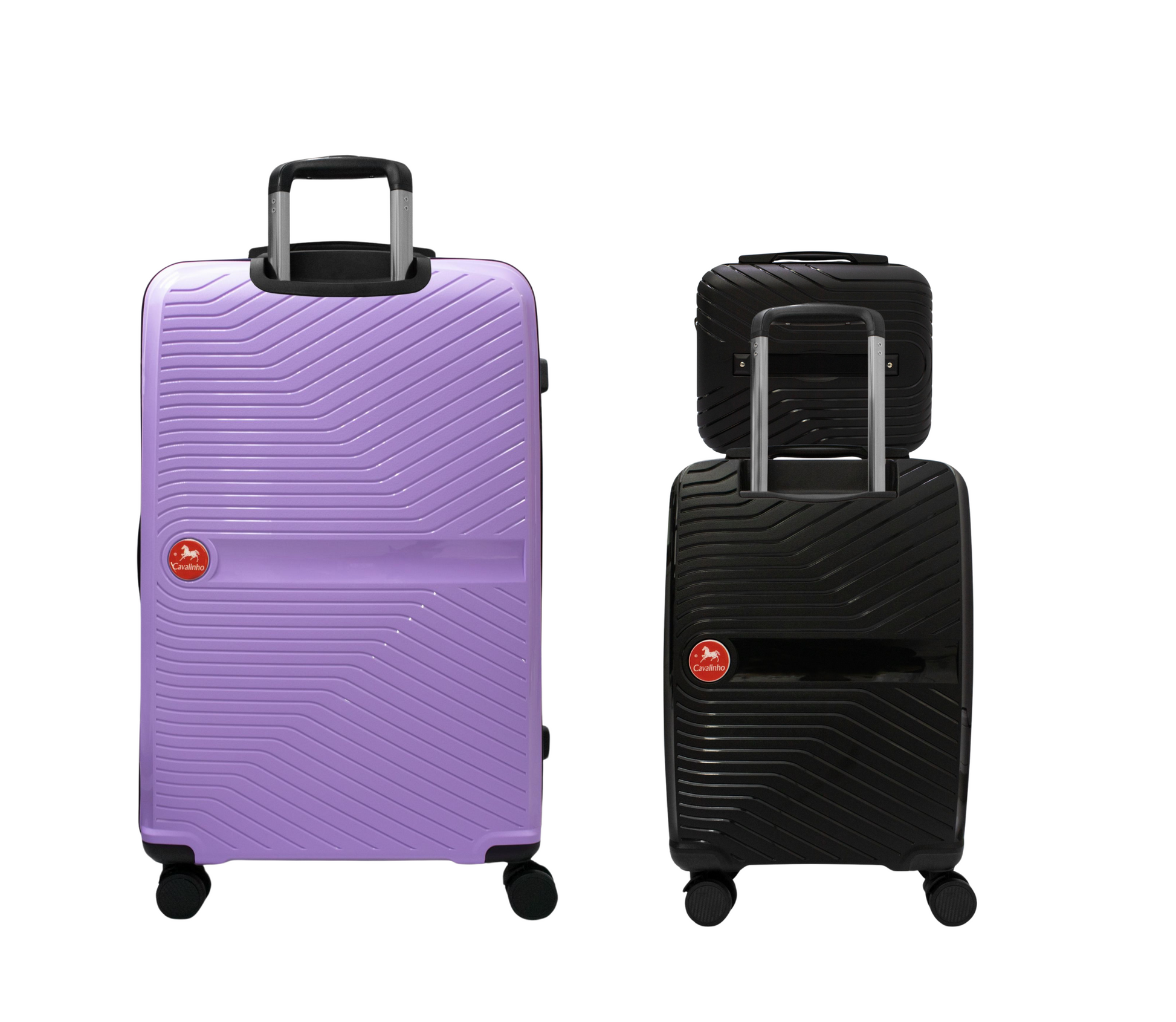 Cavalinho Colorful 3 Piece Luggage Set (15", 19" & 28") - Black Black Lilac - 68020004.010139.S151928._3