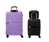 #color_ Black Black Lilac | Cavalinho Canada & USA Colorful 3 Piece Luggage Set (15", 19" & 28") - Black Black Lilac - 68020004.010139.S151928._3