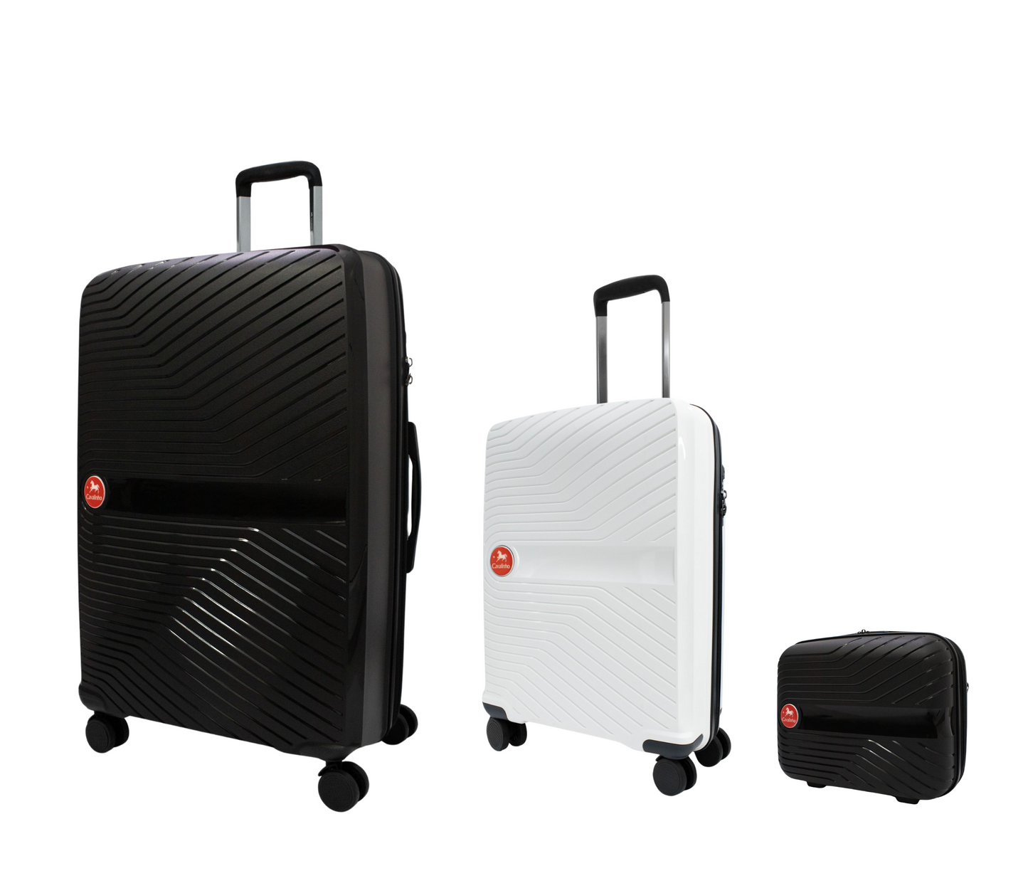 Cavalinho Canada & USA Colorful 3 Piece Luggage Set (15", 19" & 28") - Black White Black - 68020004.010601.S151928._2