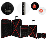 #color_ Black White Black | Cavalinho Canada & USA Colorful 3 Piece Luggage Set (15", 19" & 28") - Black White Black - 68020004.010601.S151928._4