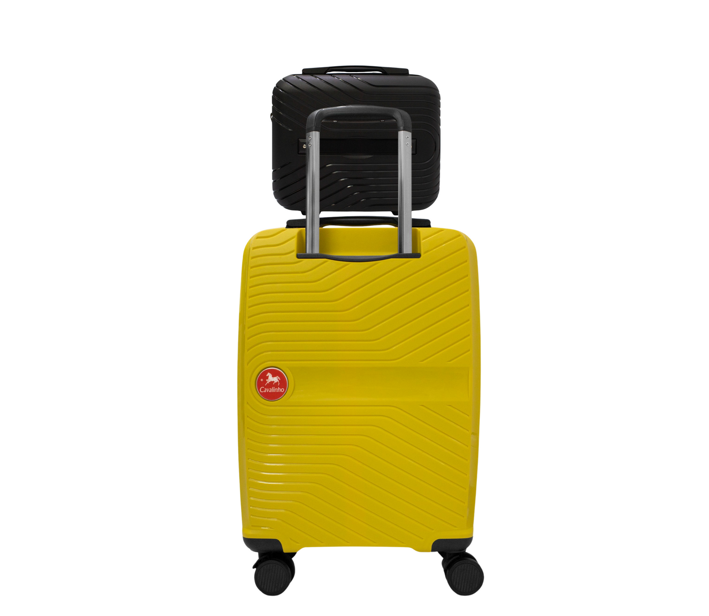 #color_ Black Yellow | Cavalinho Canada & USA Colorful 2 Piece Luggage Set (15" & 19") - Black Yellow - 68020004.0108.S1519._2