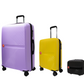 Cavalinho Colorful 3 Piece Luggage Set (15", 19" & 28") - Black Yellow Lilac - 68020004.010839.S151928._2