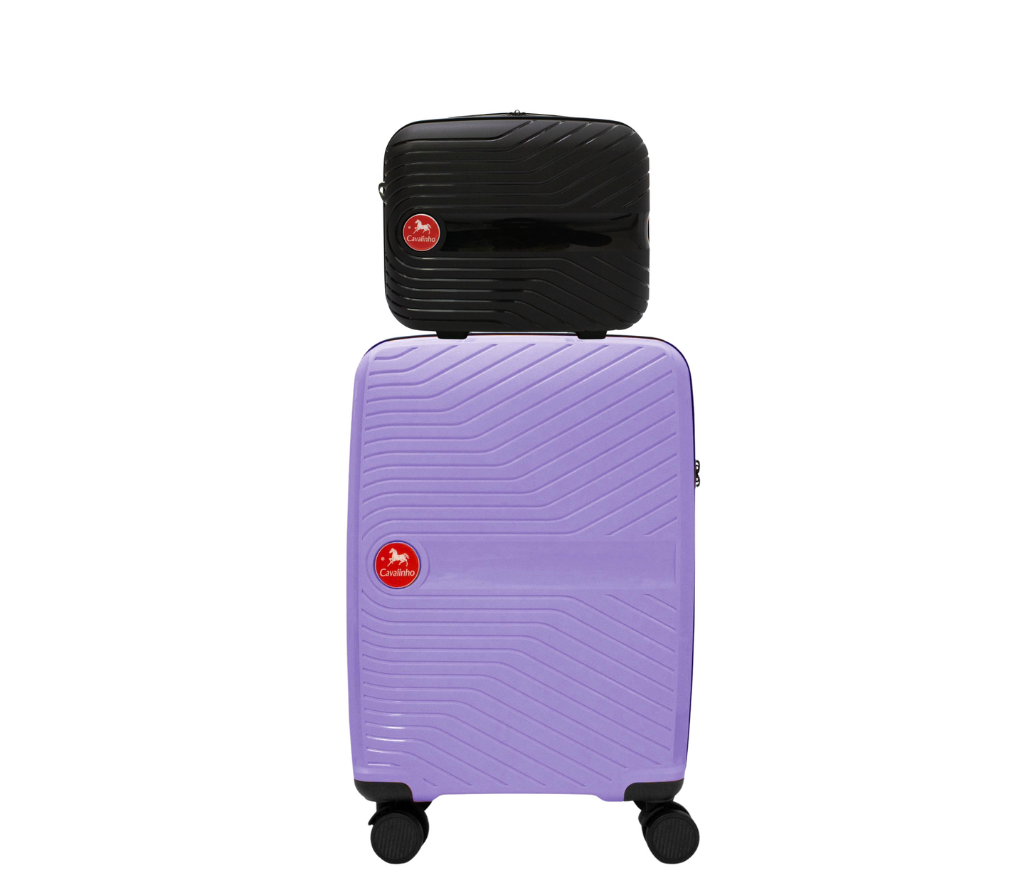 #color_ Black Lilac | Cavalinho Canada & USA Colorful 2 Piece Luggage Set (15" & 19") - Black Lilac - 68020004.0139.S1519._1