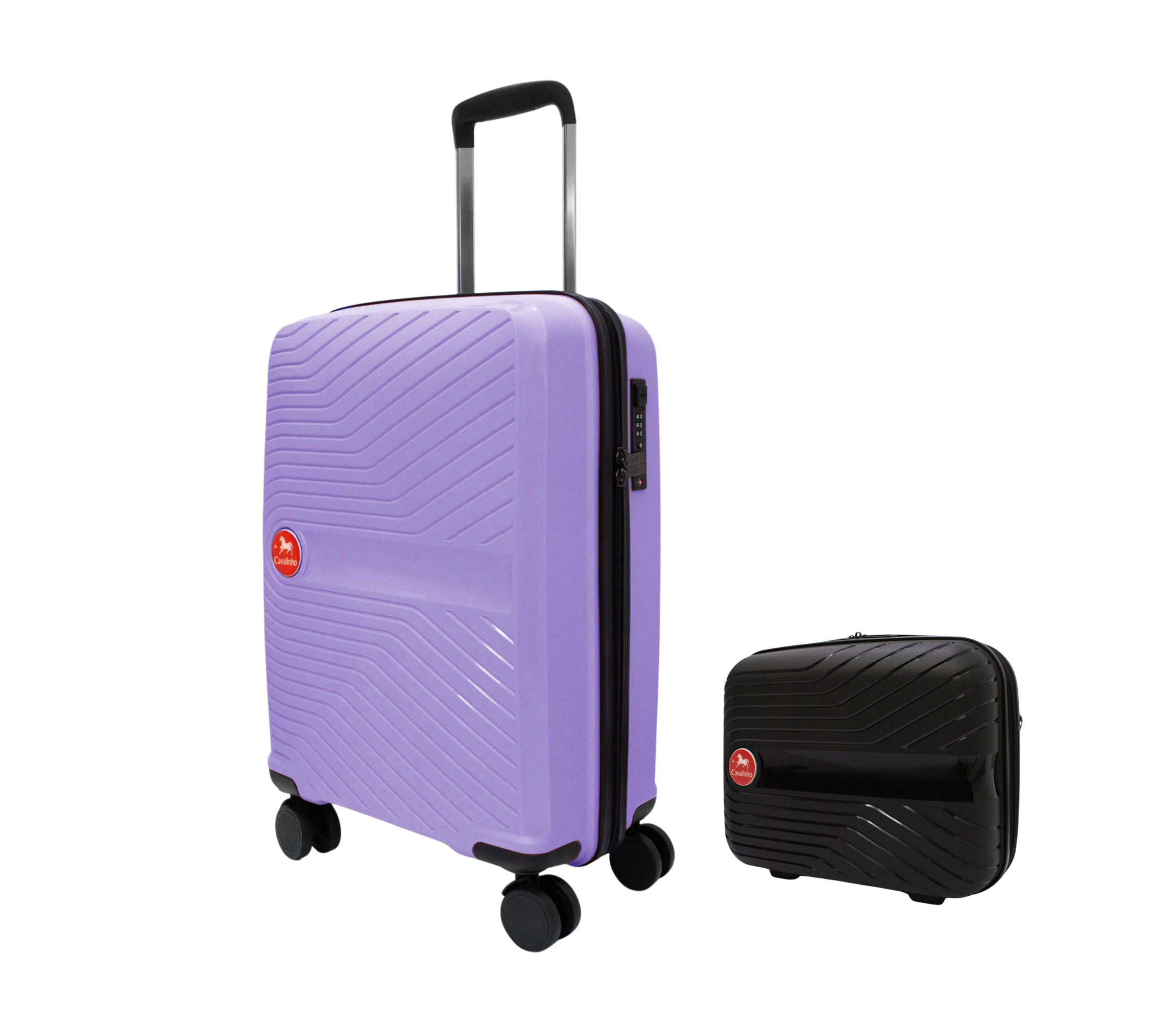 #color_ Black Lilac | Cavalinho Canada & USA Colorful 2 Piece Luggage Set (15" & 19") - Black Lilac - 68020004.0139.S1519._3