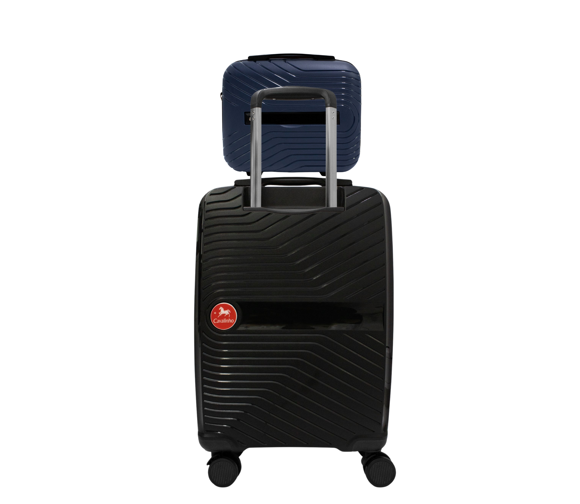 #color_ Navy Black | Cavalinho Canada & USA Colorful 2 Piece Luggage Set (15" & 19") - Navy Black - 68020004.0301.S1519._2