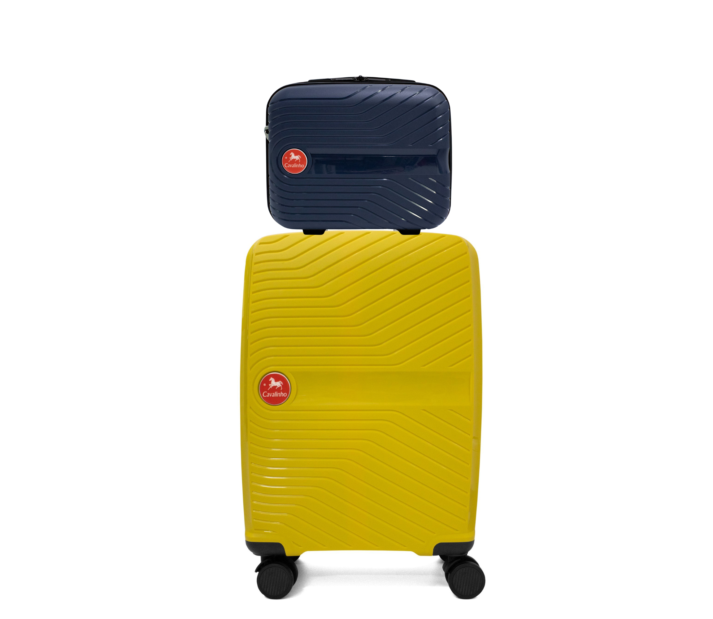 #color_ Navy Yellow | Cavalinho Canada & USA Colorful 2 Piece Luggage Set (15" & 19") - Navy Yellow - 68020004.0308.S1519._1