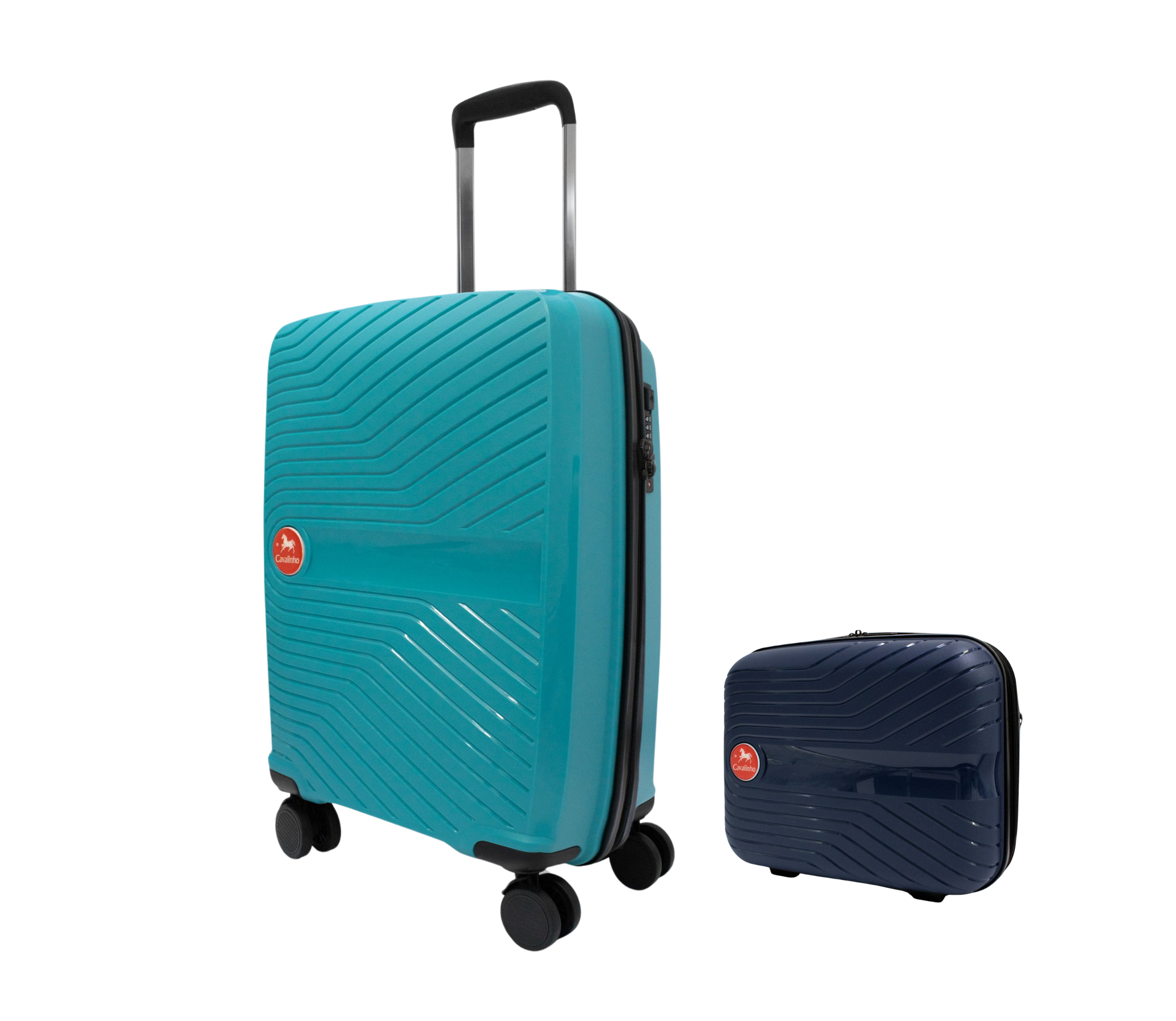 #color_ Navy DarkTurquoise | Cavalinho Canada & USA Colorful 2 Piece Luggage Set (15" & 19") - Navy DarkTurquoise - 68020004.0325.S1519._3