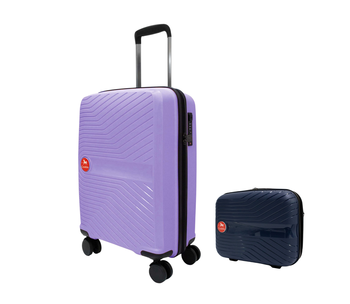 #color_ Navy Lilac | Cavalinho Canada & USA Colorful 2 Piece Luggage Set (15" & 19") - Navy Lilac - 68020004.0339.S1519._3