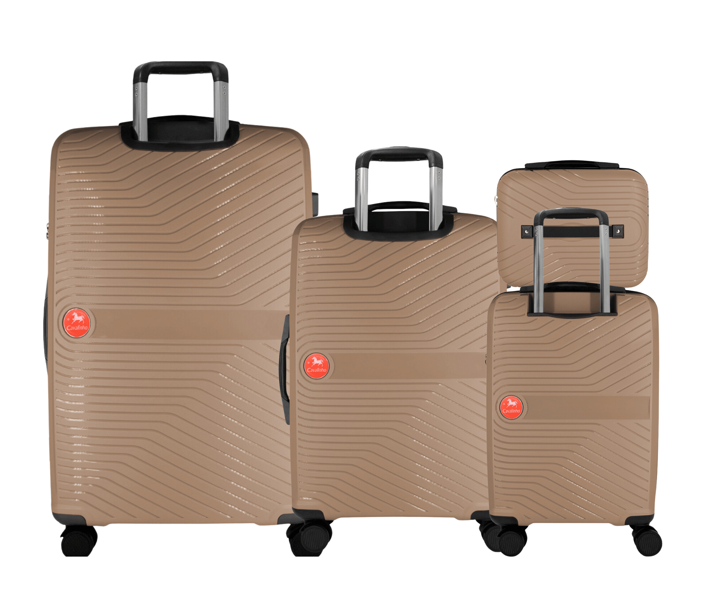 Cavalinho 4 Piece Set of Colorful Hardside Luggage (15", 19", 24", 28") SKU 68020004.07.S4 #color_Sand