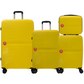 #color_ Yellow | Cavalinho Canada & USA 4 Piece Set of Colorful Hardside Luggage (15", 19", 24", 28") - Yellow - 68020004.08.S4_1