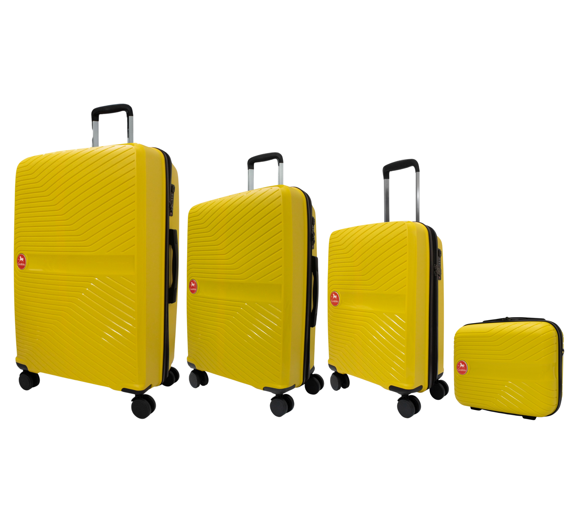 #color_ Yellow | Cavalinho Canada & USA 4 Piece Set of Colorful Hardside Luggage (15", 19", 24", 28") - Yellow - 68020004.08.S4_2