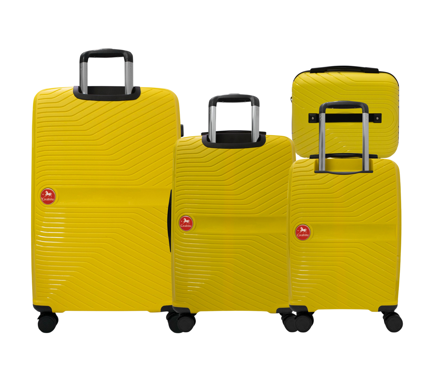 #color_ Yellow | Cavalinho Canada & USA 4 Piece Set of Colorful Hardside Luggage (15", 19", 24", 28") - Yellow - 68020004.08.S4_3