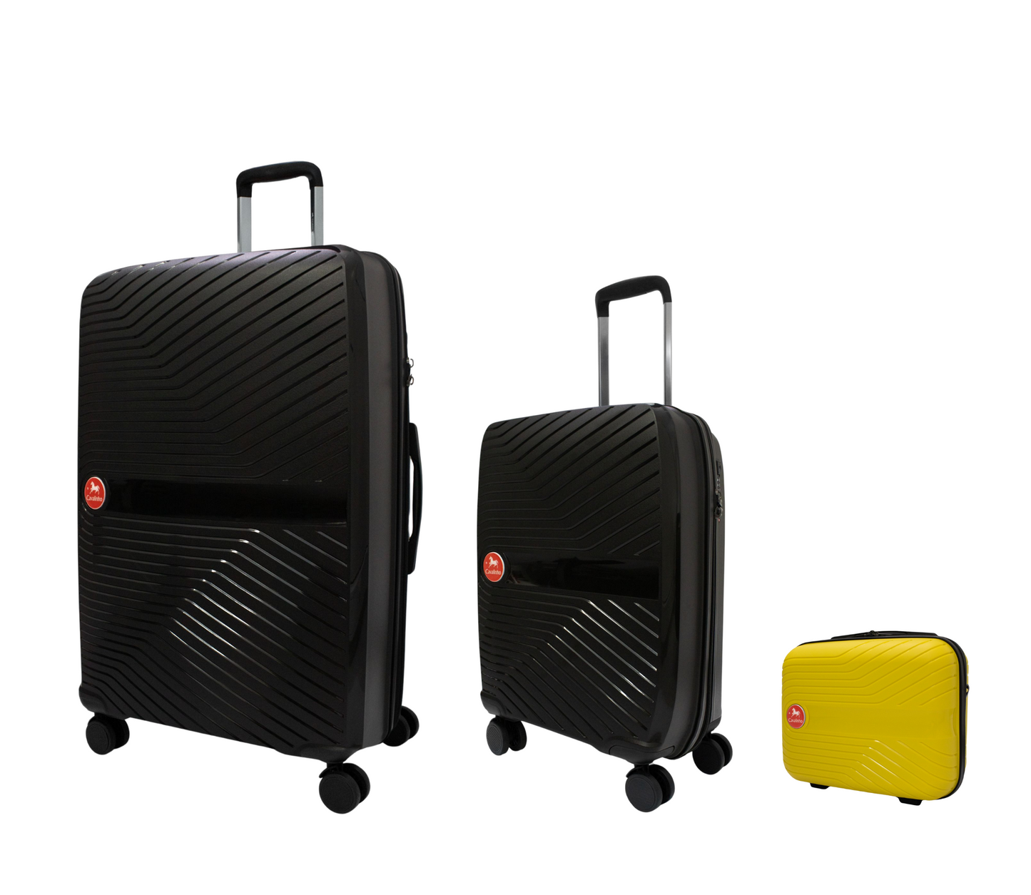 Cavalinho Canada & USA Colorful 3 Piece Luggage Set (15", 19" & 28") - Yellow Black Black - 68020004.080101.S151928._2