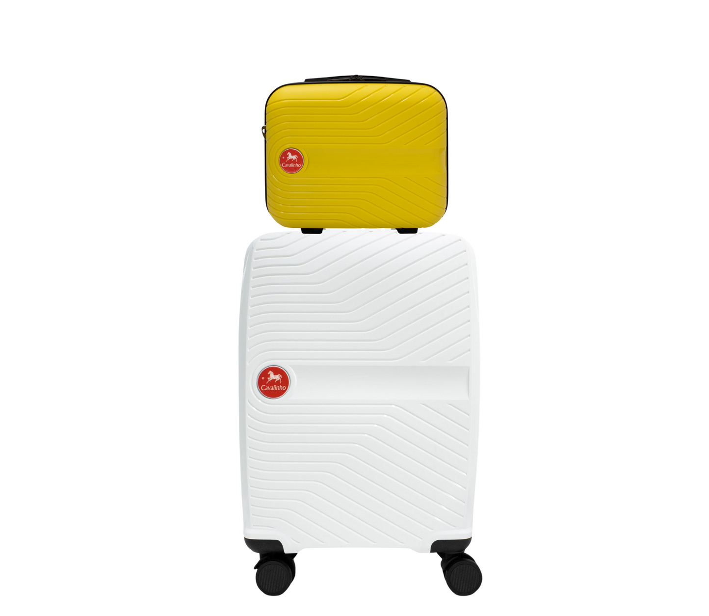 #color_ Yellow White | Cavalinho Canada & USA Colorful 2 Piece Luggage Set (15" & 19") - Yellow White - 68020004.0806.S1519._1