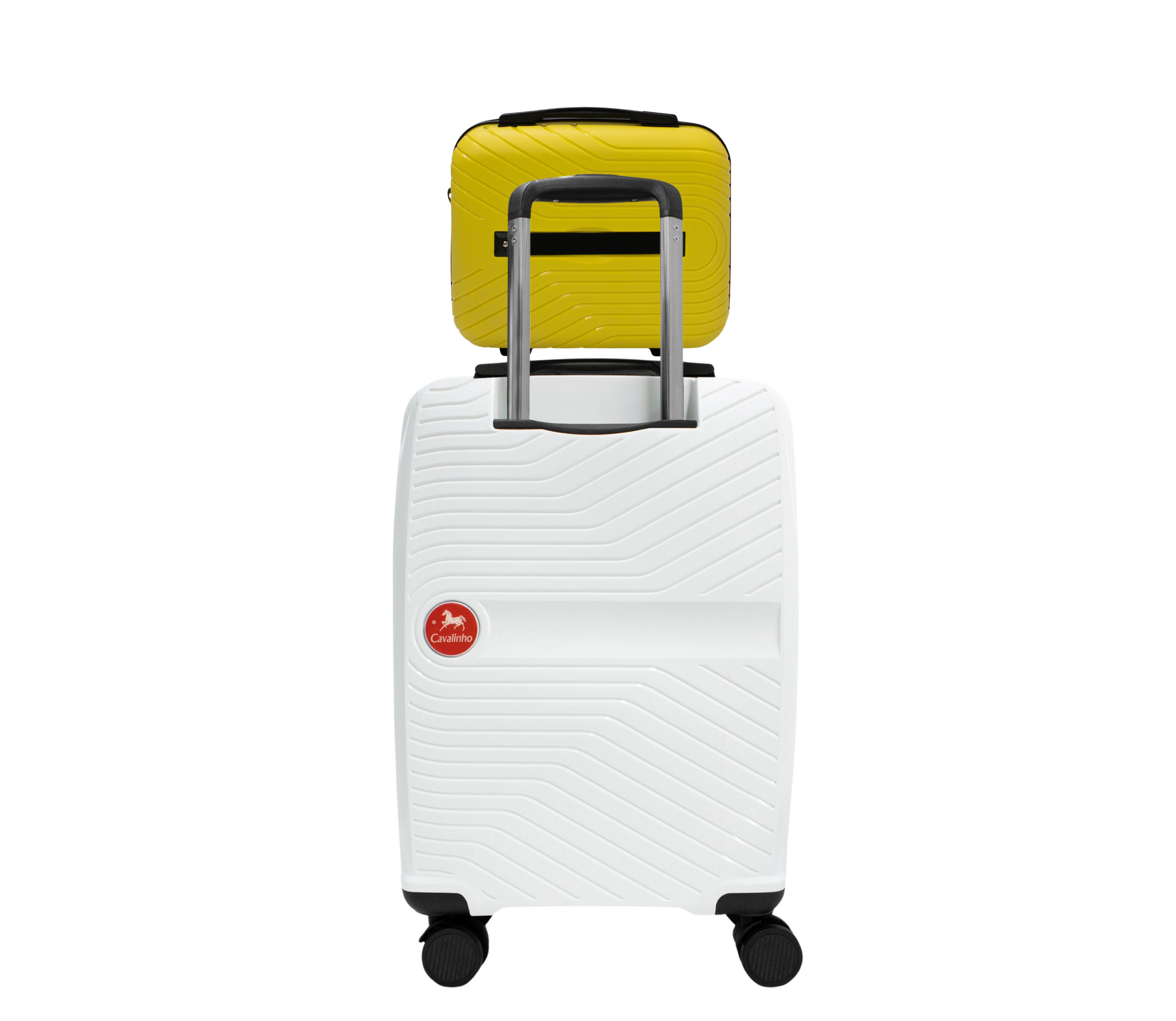 #color_ Yellow White | Cavalinho Canada & USA Colorful 2 Piece Luggage Set (15" & 19") - Yellow White - 68020004.0806.S1519._2