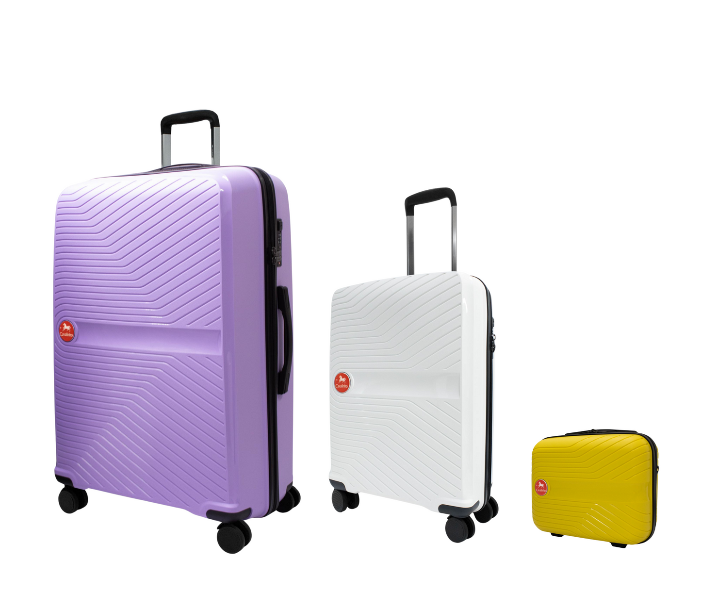 Cavalinho Canada & USA Colorful 3 Piece Luggage Set (15", 19" & 28") - Yellow White Lilac - 68020004.080639.S151928._2