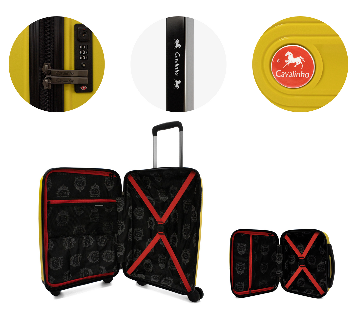 #color_ Yellow Yellow | Cavalinho Canada & USA Colorful 2 Piece Luggage Set (15" & 19") - Yellow Yellow - 68020004.0808.S1519._4