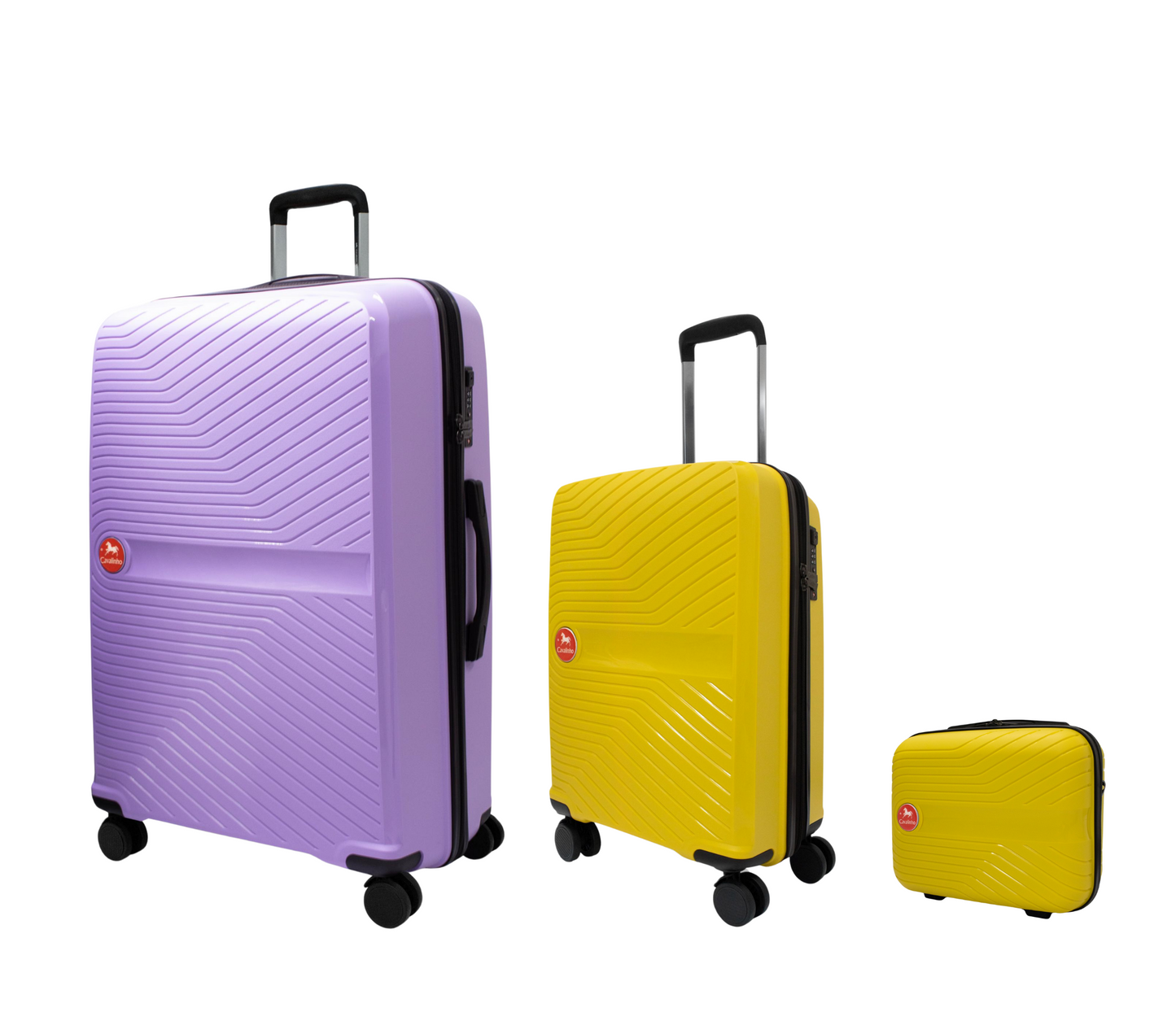 Cavalinho Canada & USA Colorful 3 Piece Luggage Set (15", 19" & 28") - Yellow Yellow Lilac - 68020004.080839.S151928._2